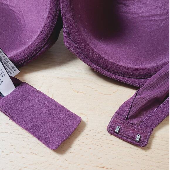 Victoria's Secret Burgundy Dream Angels Lined Demi/Demi Double Size 32DDD - Picture 5 of 7